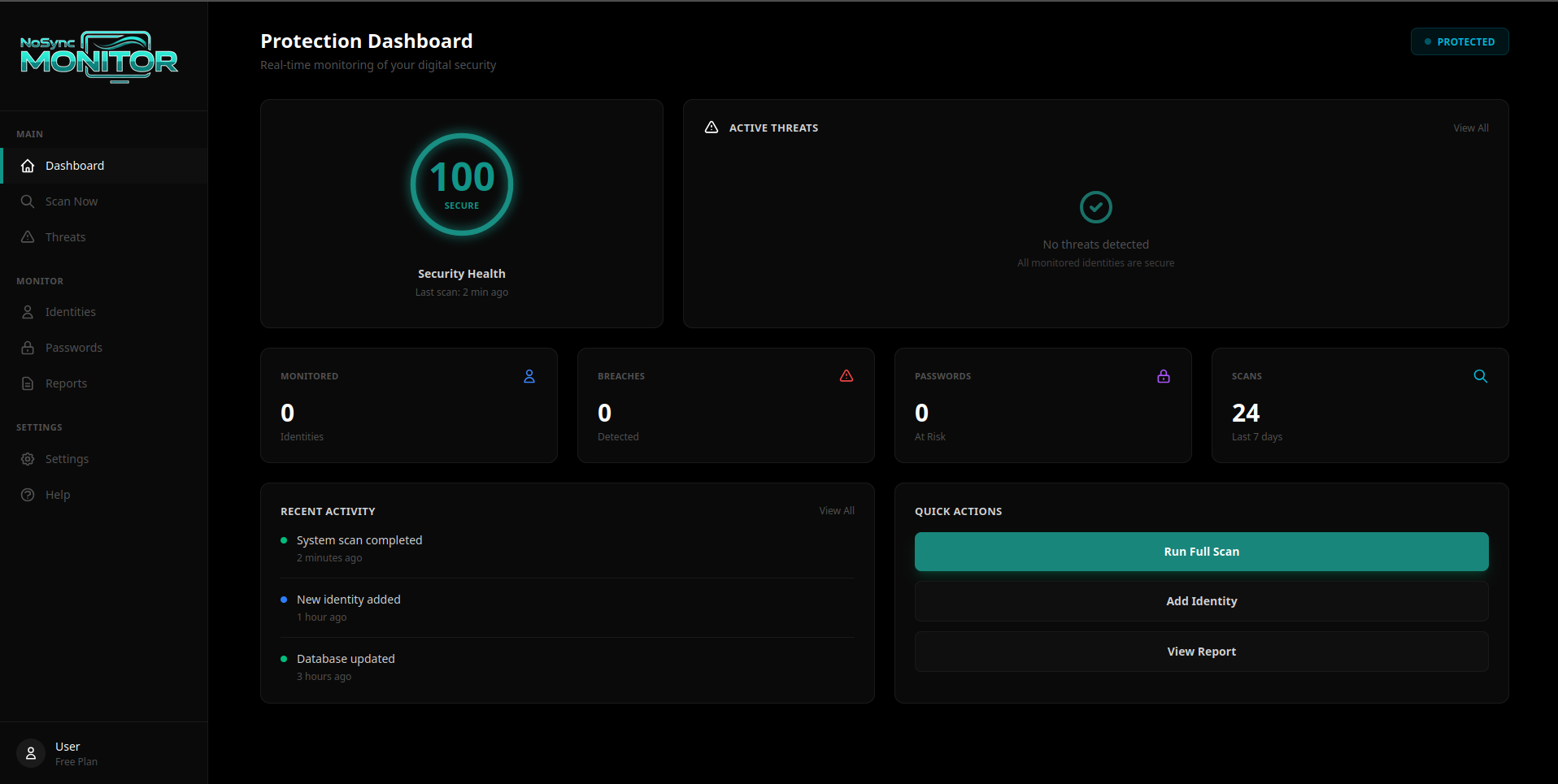 NoSync Monitor Dashboard